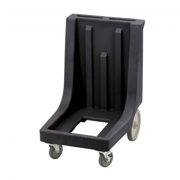Cambro CD300HB110 Black Plastic Cambro Camtainer and Camcarrier Camdolly with Handle and Rear Big Wheels