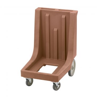 Cambro CD300HB157 Coffee Beige Plastic Cambro Camtainer and Camcarrier Camdolly with Handle and Rear Big Wheels
