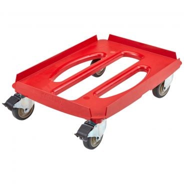 Cambro CDC300358 Red 24 9/10 Inch x 17 2/5 Inch ABS Plastic Cam GoBox Camdolly Compact Food Pan Carrier Dolly With 300 lb Capacity