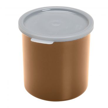 Cambro CP12133 Beige 1.2 Quart Round Polypropylene Crock with Lid