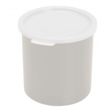 Cambro CP12148 White 1.2 Quart Round Polypropylene Crock with Lid