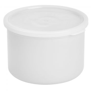 Cambro CP15148 White 1.5 Quart Round Polypropylene Crock with Lid