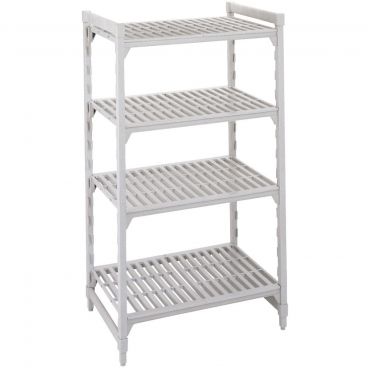 Cambro CPU184872V4480 Speckled Gray Camshelving 48 Inch x 72 Inch 4 Vented Shelves Starter Unit