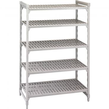 Cambro CPU244872V5480 Speckled Gray Camshelving 48 Inch x 72 Inch 5 Vented Shelves Starter Unit