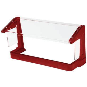 Cambro FSG720158 Hot Red 24 Inch x 74 Inch Acrylic Free Standing Sneeze Guard