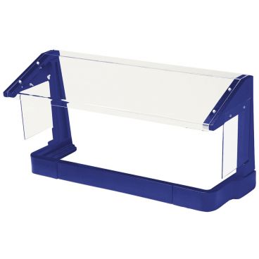 Cambro FSG720186 Navy Blue 24 Inch x 74 Inch Acrylic Free Standing Sneeze Guard