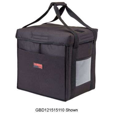 Cambro GBD13109110 Black 13" Wide 9" High Nylon Small Insulated GoBag Delivery Bag