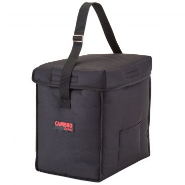 Cambro GBD13913110 Black 13" Wide 13" High Nylon Small Top Loading Insulated GoBag Delivery Bag
