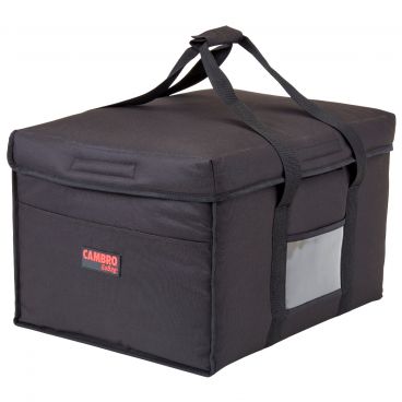 Cambro GBD181412110 Black 18" Wide 12" High Nylon Insulated GoBag Jumbo Delivery Bag