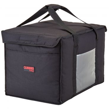 Cambro GBD211414110 Black 21" Wide 14" High Nylon Insulated GoBag Large Delivery Bag