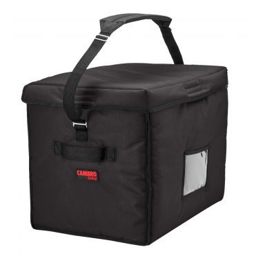 Cambro GBD211517110 Black 21" Wide 17" High Nylon Insulated GoBag Stadium Delivery Bag