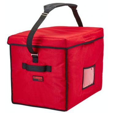 Cambro GBD211517521 Red 21" Wide 17" High Nylon Insulated GoBag Stadium Delivery Bag