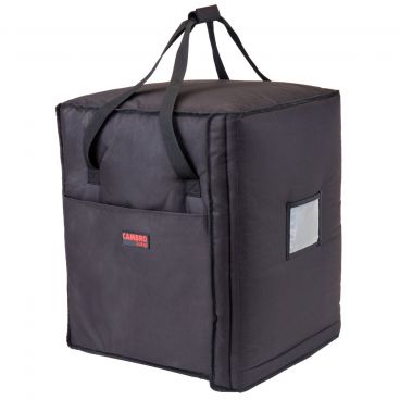 Cambro GBPP1018110 Black 18 1/2" Wide 23" High 900-Denier Polyester Insulated Premium GoBag Pizza Delivery Bag Holds (10) 18" Pizza Boxes