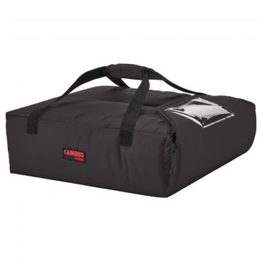 Cambro GBPP318110 Black 19" Wide 9" High 900-Denier Polyester Insulated Premium GoBag Pizza Delivery Bag Holds (3) 18" Or (4) 16" Pizza Boxes