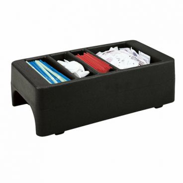 Cambro LCDCH110 Black 4 Compartment Condiment Holder for Camtainer Beverage Carriers