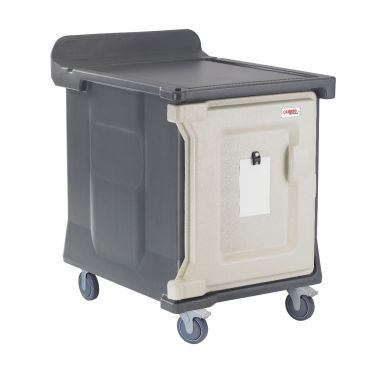 Cambro MDC1520S10HD191 Granite Gray Low Profile 10 Tray Meal Delivery Cart w/ Heavy Duty Casters