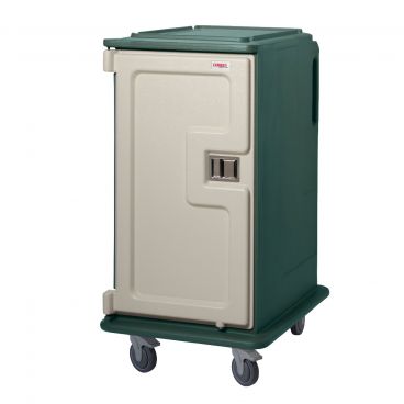 Cambro MDC1520T16192 Granite Green 2 Compartment Tall 16 Tray Meal Delivery Cart