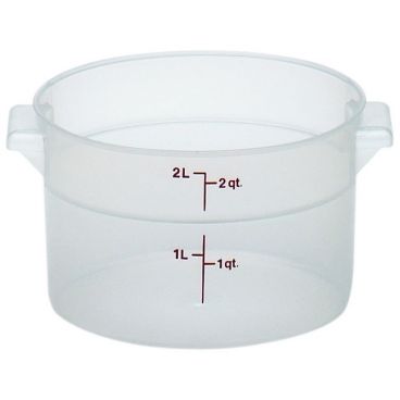 Cambro RFS2PP190 Translucent 2 Qt Polypropylene Round Food Storage Container