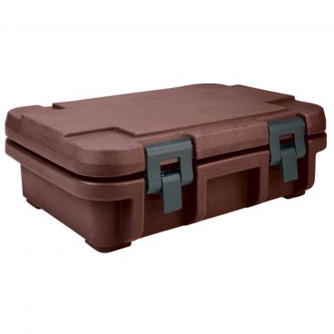 Cambro UPC140131 Dark Brown 24 3/4" Wide Ultra Camcarrier Series Top-Loading 4" Deep Insulated Polyethylene Stackable Food Pan Carrier For Full-Size GN Food Pans