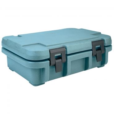 Cambro UPC140401 Slate Blue 24 3/4" Wide Ultra Camcarrier Series Top-Loading 4" Deep Insulated Polyethylene Stackable Food Pan Carrier For Full-Size GN Food Pans