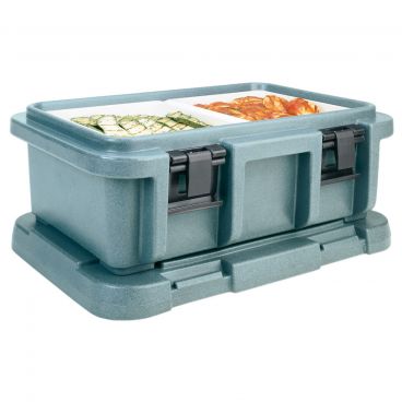 Cambro UPC160401 Slate Blue 24 3/4" Wide Ultra Camcarrier Series Top-Loading 6" Deep Insulated Polyethylene Stackable Food Pan Carrier For Full-Size GN Food Pans