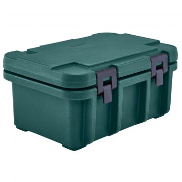 Cambro UPC180192 Granite Green 24 3/4" Wide Ultra Camcarrier Series Top-Loading 8" Deep Insulated Polyethylene Stackable Food Pan Carrier For Full-Size GN Food Pans