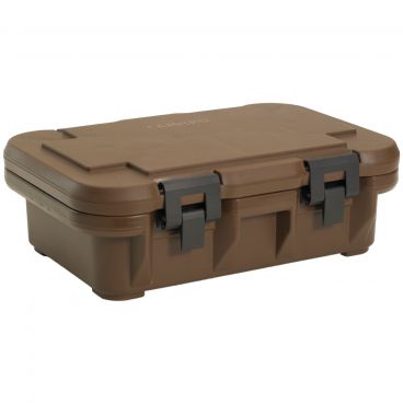 Cambro UPCS140131 Dark Brown 4" Deep S-Series Ultra Camcarrier Top-Loading Insulated Polypropylene Stackable Food Pan Carrier
