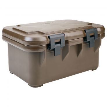 Cambro UPCS180131 Dark Brown 8" Deep S-Series Ultra Camcarrier Top-Loading Insulated Polypropylene Stackable Food Pan Carrier