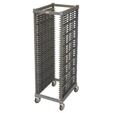 Cambro UPR1826FA40580 Camshelving 40 Full-Size Pan Ultimate Sheet Pan Rack In Brushed Graphite With Metal Casters, Assembled