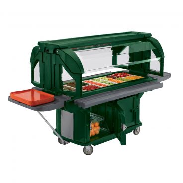 Cambro VBRU6519 Kentucky Green Ultra Series 6 Foot Versa Food Bar with Standard Casters and Storage