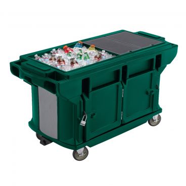 Cambro VBRUT5519 Kentucky Green Versa 5 Foot Ultra Series Work Table with Standard Casters and Storage
