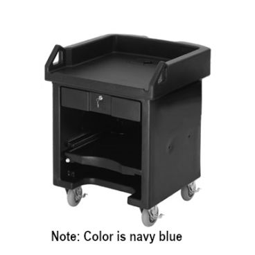Cambro VCS186 Navy Blue Versa Cart with Four 6" Standard Casters