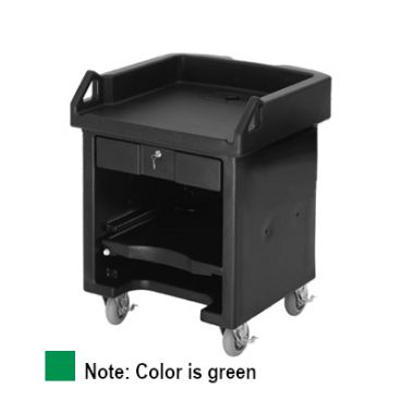 Cambro VCSHD519 Green Mobile Versa Cart with Heavy Duty Casters without Tray Rails