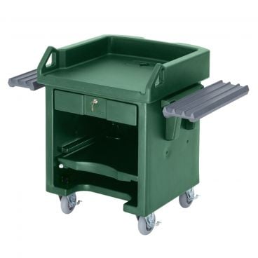 Cambro VCSWR519 Green Plastic Mobile Versa Cart with Standard Casters and Dual Tray Rails