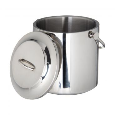 Carlisle 609193 Stainless Steel 3.5 qt. Double Wall Ice Bucket w/ Lid