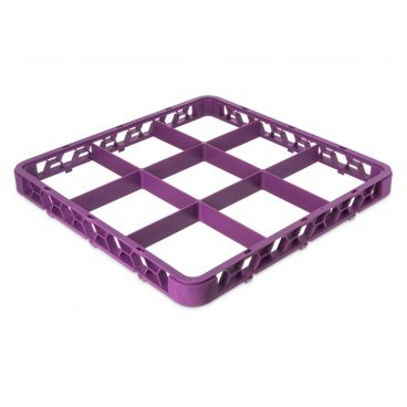 Carlisle RE9C89 Lavender OptiClean 9 Compartment Divided Glass Rack Extender