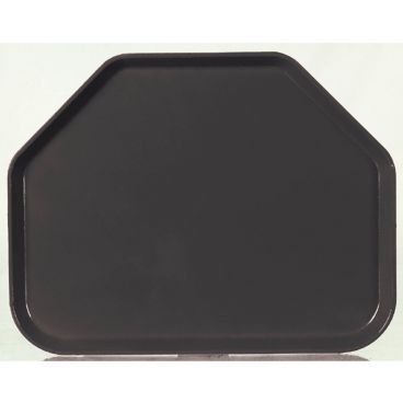 Carlisle 1713FG004 Black Glasteel Fiberglass 18" x 14" Trapezoid Tray
