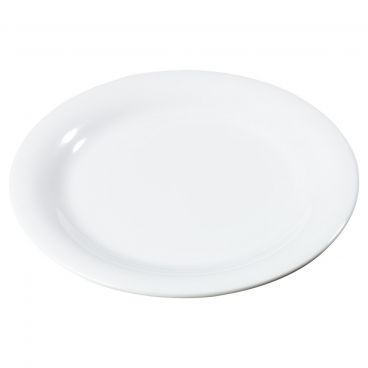 Carlisle 3300402 White Melamine Sierrus Narrow Rim Round Dinner Plate - 9" Diameter