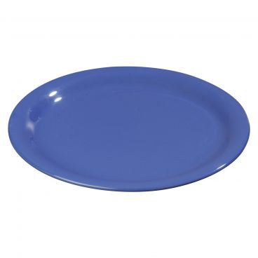 Carlisle 3300414 Ocean Blue Melamine Sierrus Narrow Rim Round Dinner Plate - 9" Diameter