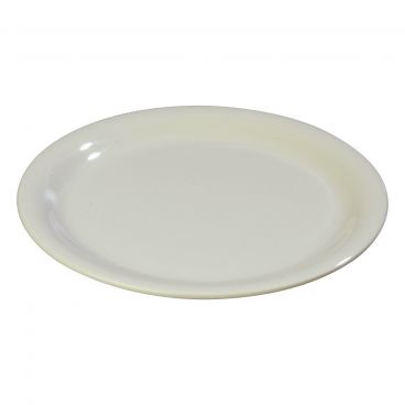 Carlisle 3300442 Bone Melamine Sierrus Narrow Rim Round Dinner Plate - 9" Diameter