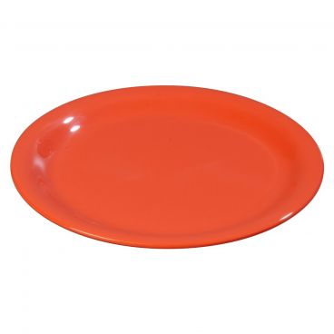 Carlisle 3300452 Sunset Orange Melamine Sierrus Narrow Rim Round Dinner Plate - 9" Diameter