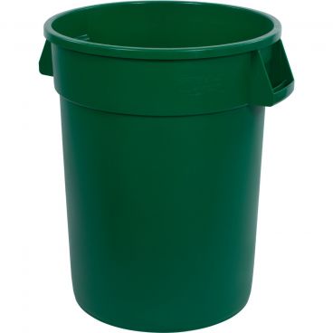 Carlisle 34103209 Green 32 Gallon Round Polyethylene Bronco Waste Container With Handles