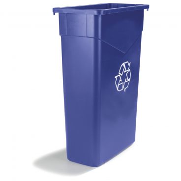 Carlisle 342015REC14 Blue TrimLine 15 Gallon Plastic Recycle Waste Container