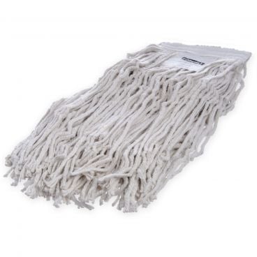 Carlisle 369824B White Flo Pac Large Cotton #24 Cut End Wet Mop Head