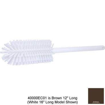 Carlisle 40000EC01 Brown 12 Inch Sparta Bottle Brush With 2 3/4 Inch Diameter Polyester Bristles