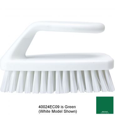 Carlisle 40024EC09 Green 6 Inch Sparta Plastic Iron-Shape Handle Bake Pan Lip Brush With 1 1/4 Inch Polyester Bristles