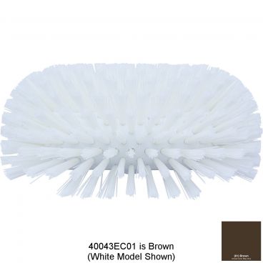 Carlisle 40043EC01 Brown 9 1/2" x 5 1/2" Sparta Tank And Kettle Brush Head With Flared 1 3/4" Polyester Bristles