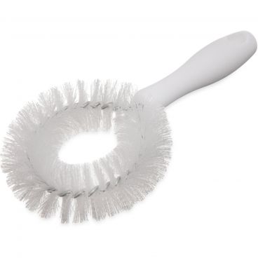 Carlisle 4016402 White 9 1/2 Inch Sparta Vegetable Brush With Stiff Circular Polyester Bristles