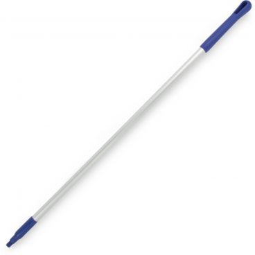Carlisle 40216EC14 Blue 48" Long Sparta Natural Aluminum Handle With Color-Coded 3/4" Threaded Tip and Color-Coded Cap With Hanging Hole