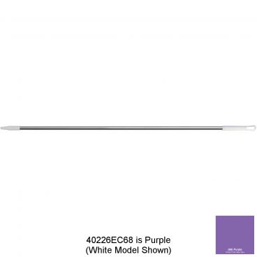 Carlisle 40226EC68 Purple 60" Long Sparta Natural Aluminum Handle With Color-Coded 3/4" Threaded Tip and Color-Coded Cap With Hanging Hole